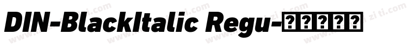 DIN-BlackItalic Regu字体转换
